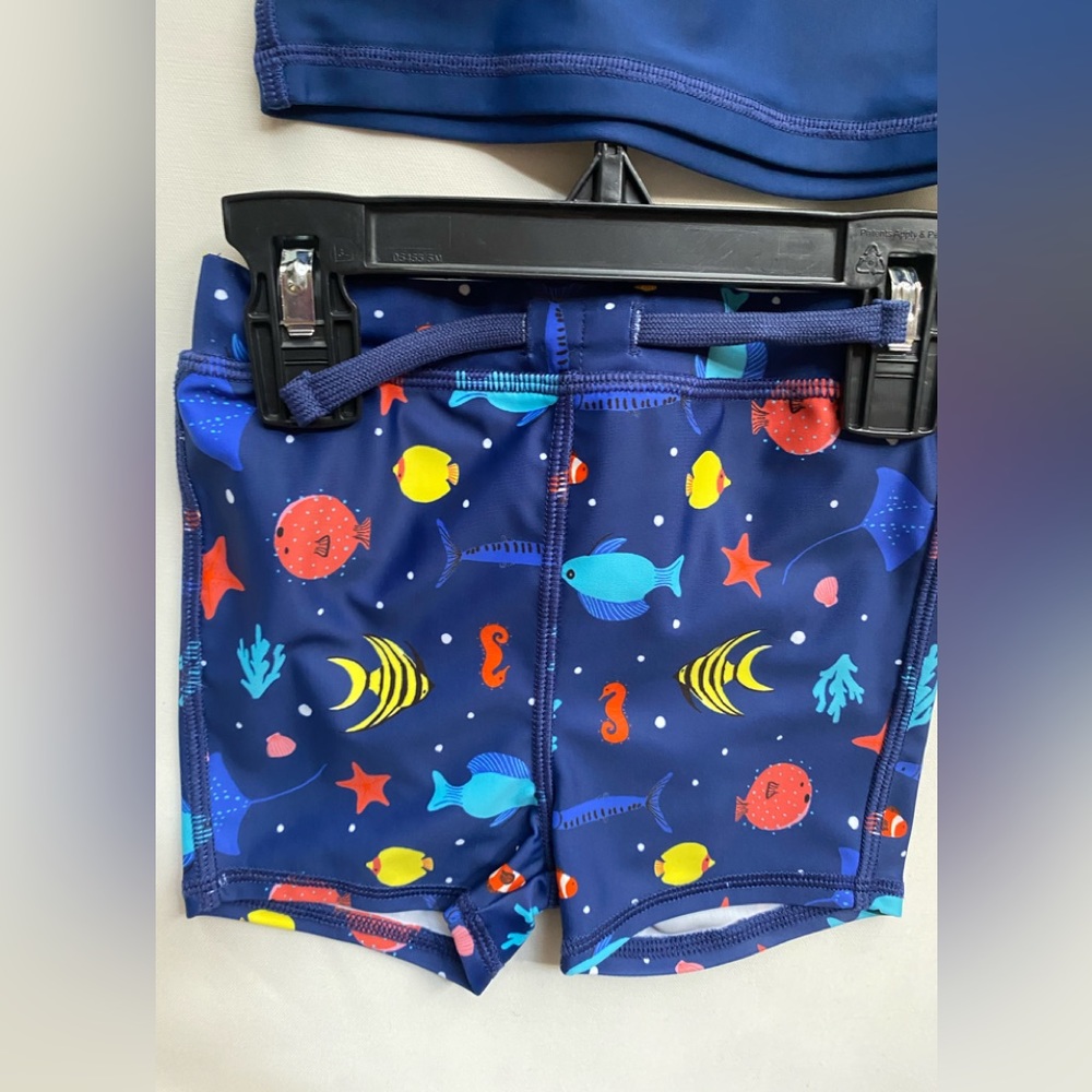 Tucker & Tate toddler swim trunks & rash guard set. - Picture 5 of 6
